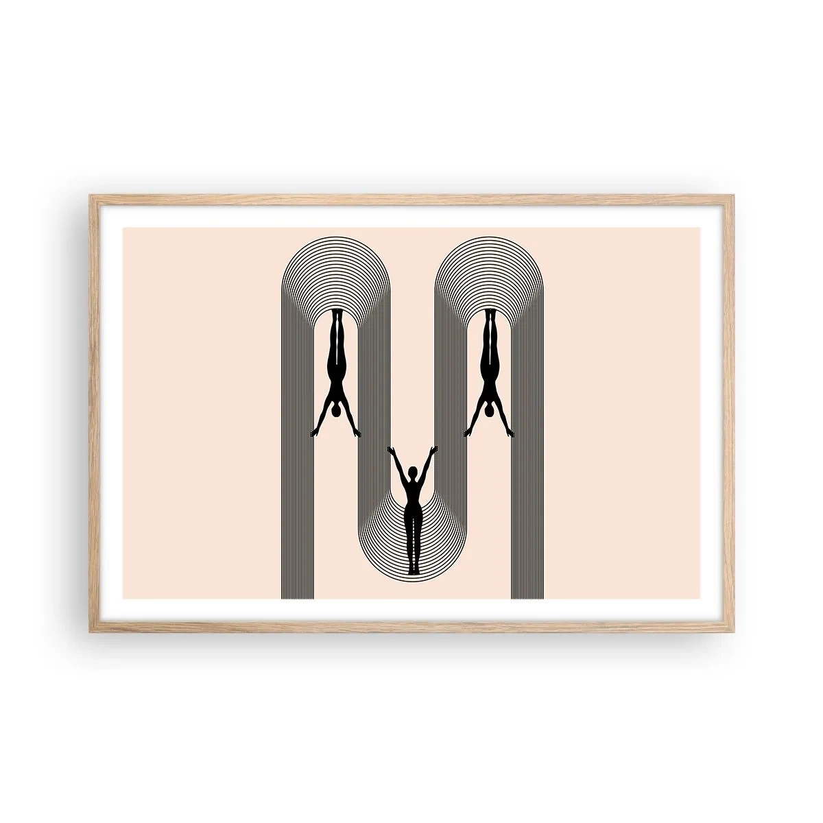 Affisch i ram av ljusek - Upp och ner - 91x61 cm