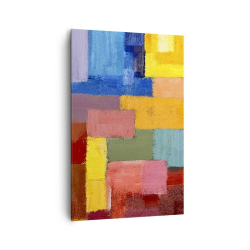 Canvastavla - Bild på duk - Alla olika, alla färgglada - 80x120 cm