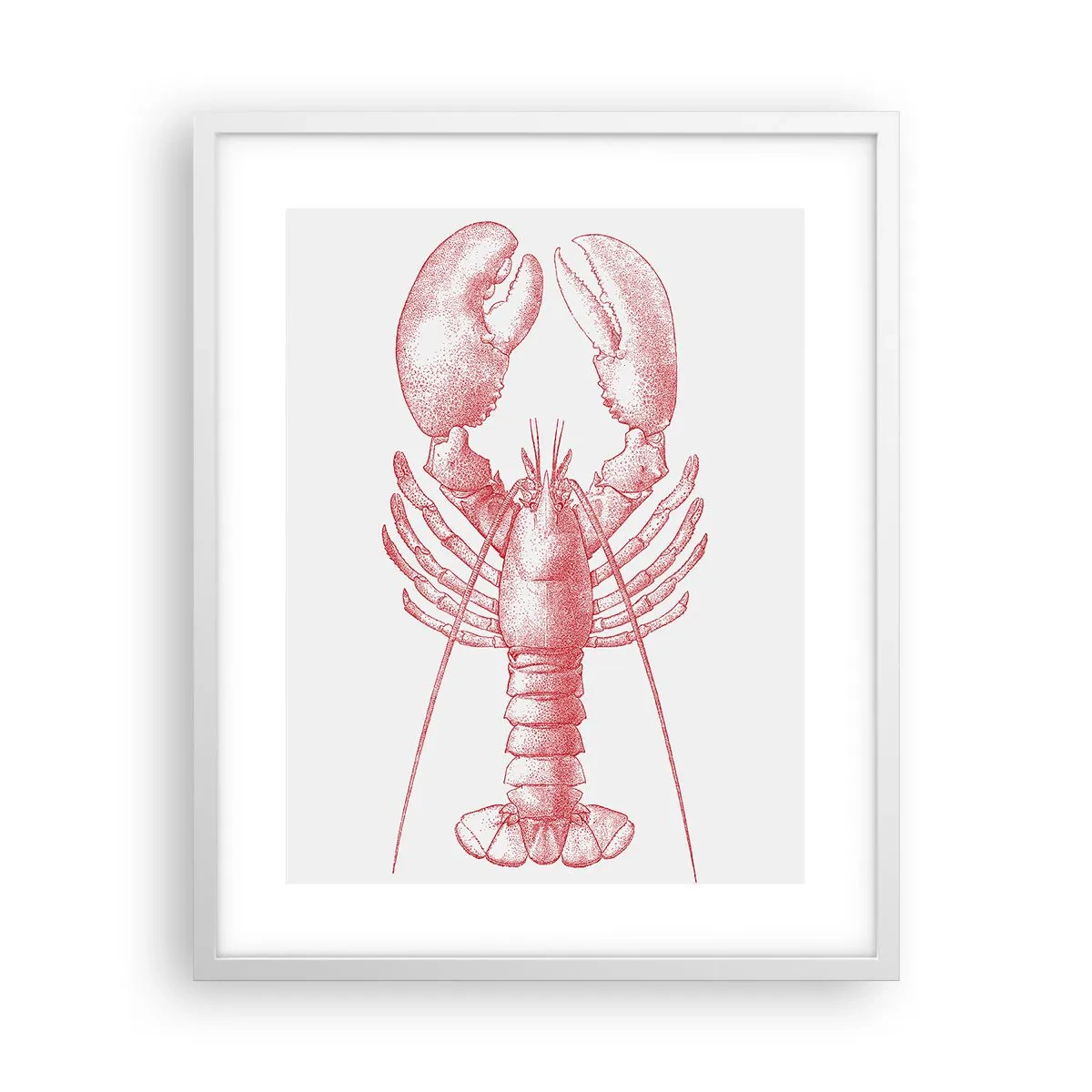Affisch i vit ram - Hummer värdig Homer - 40x50 cm