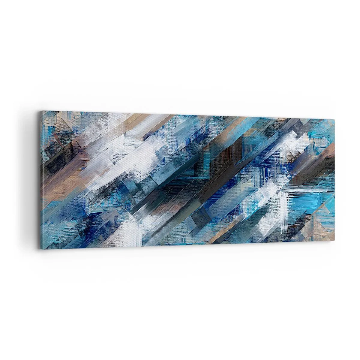 Canvastavla - Bild på duk - På en blå sluttning - 100x40 cm