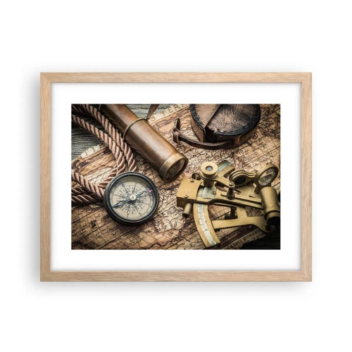 Affisch i ram av ljusek - Sätt ut kursen - 40x30 cm