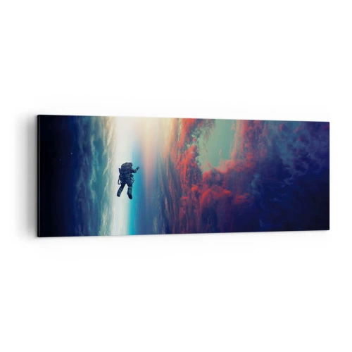 Canvastavla - Bild på duk - Stå emot universumet - 140x50 cm