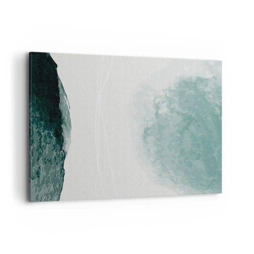 Canvastavla - Bild på duk - Ett möte med dimma - 100x70 cm