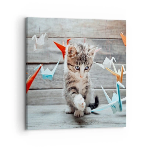 Canvastavla - Bild på duk - Första lektionen - 70x70 cm