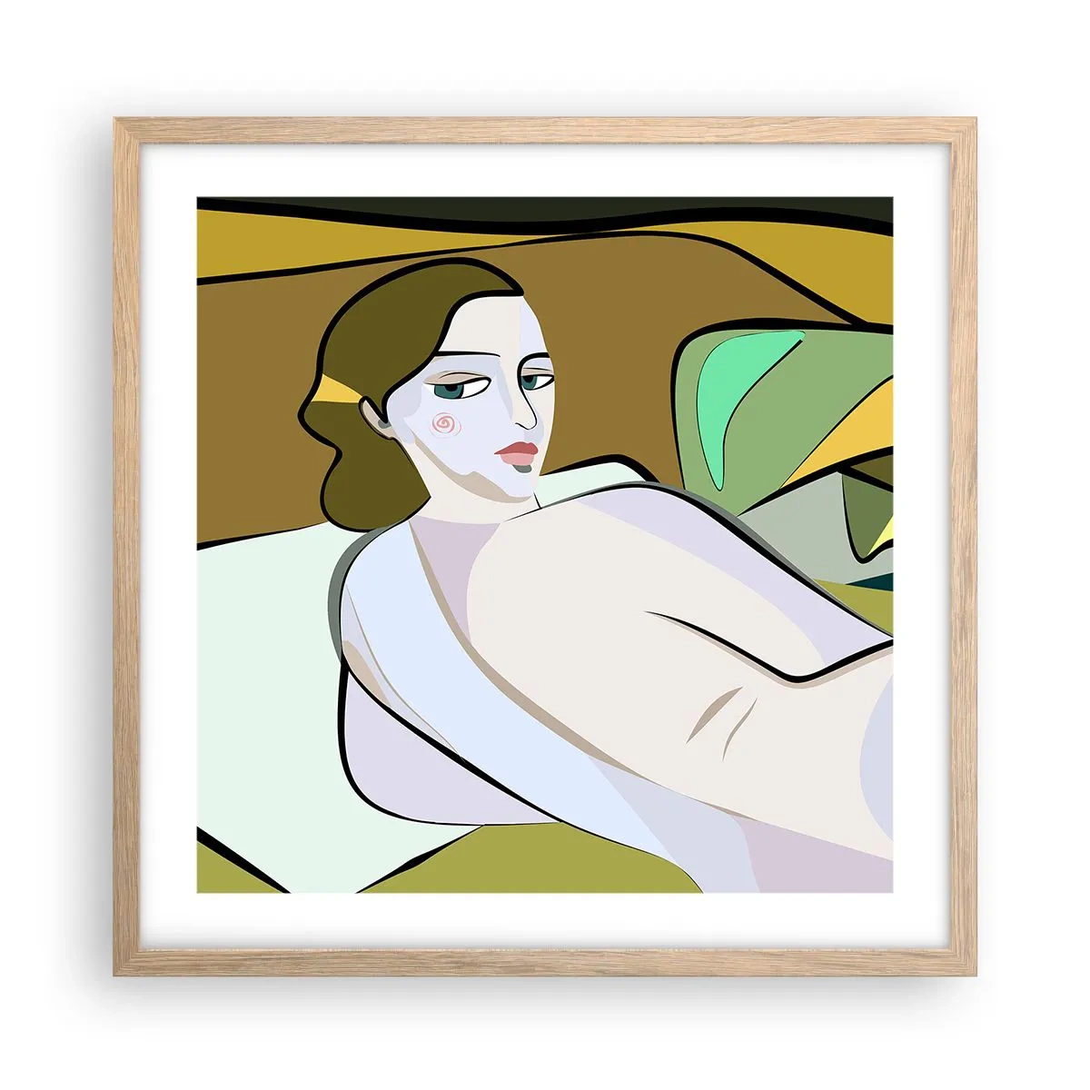 Affisch i ram av ljusek - Intim porträtt - 50x50 cm