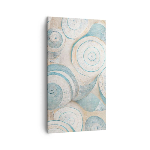 Canvastavla - Bild på duk - Vad döljer musslan? - 45x80 cm