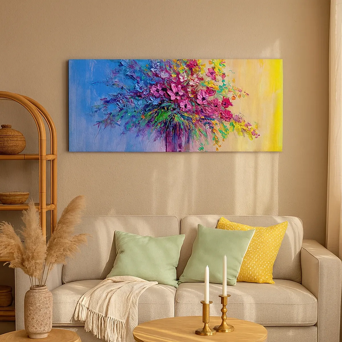 Canvastavla - Bild på duk - Sommarängens gåva - 30x30 cm