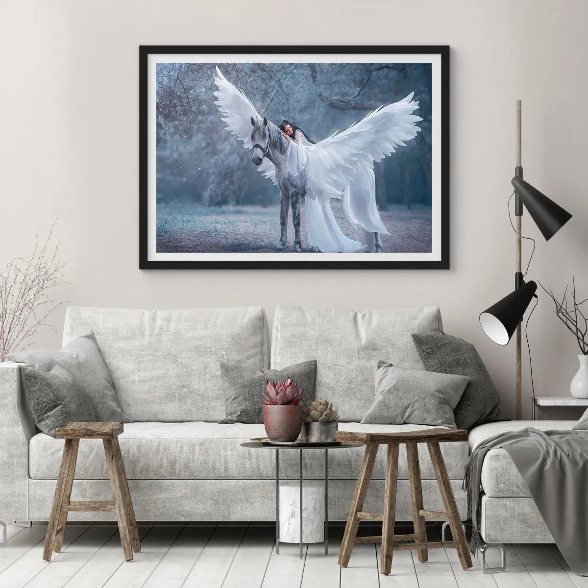 Affisch i svart ram - En stund full av inspiration - 70x50 cm
