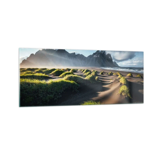 Glastavla - Bild på glas - Elementens harmoni - 100x40 cm