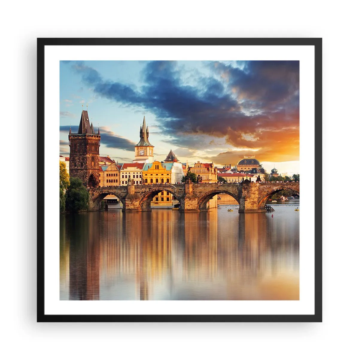 Affisch i svart ram - Vacker sedan århundraden - 60x60 cm