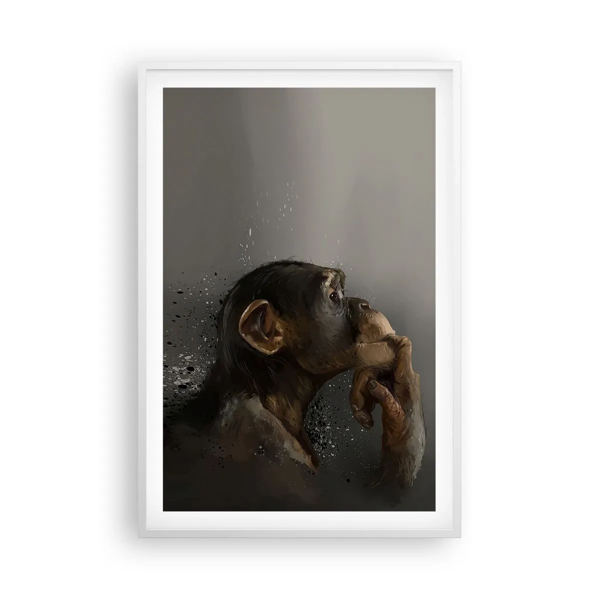 Affisch i vit ram - Säkert en tänkare - 61x91 cm