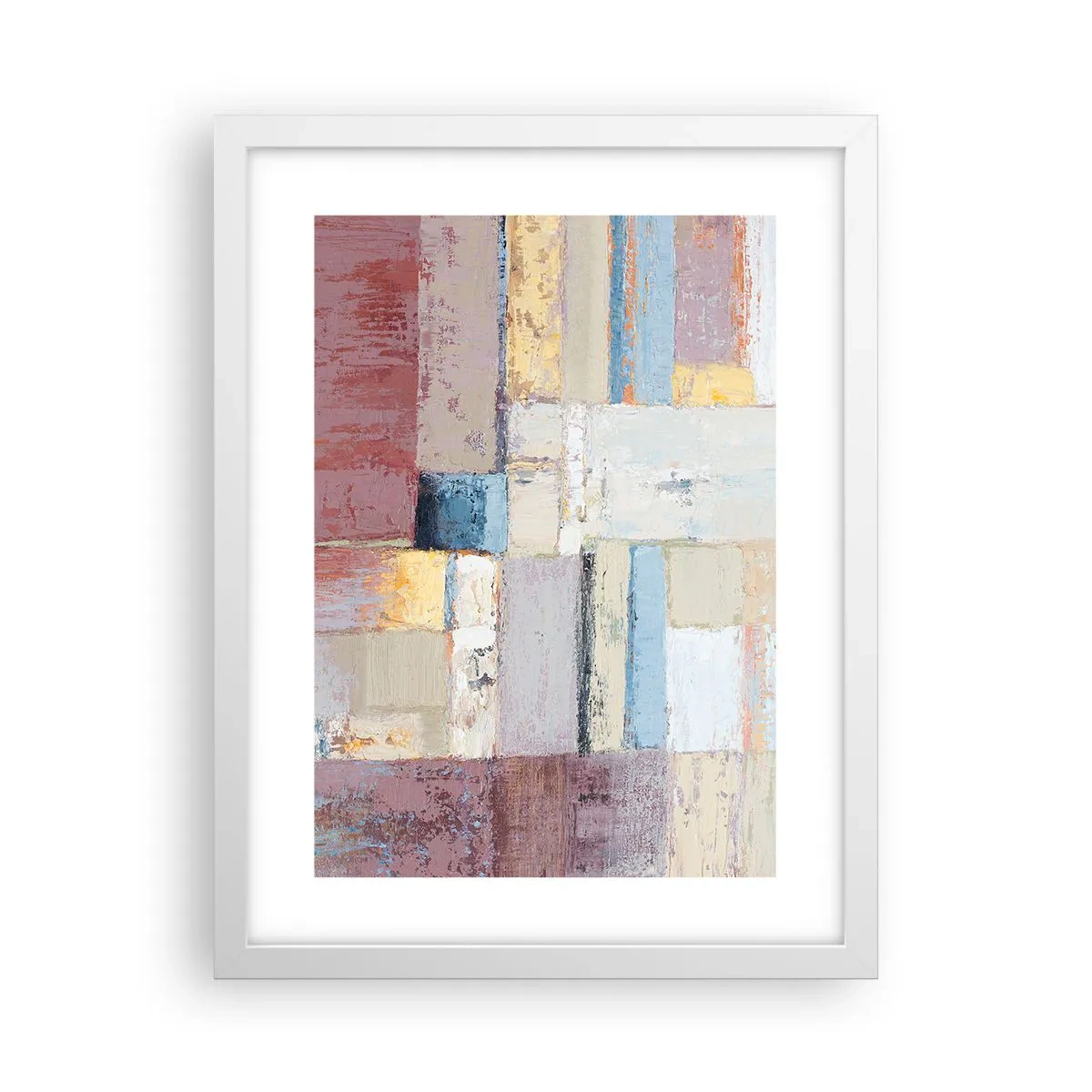 Affisch i vit ram - Geometrins lugn - 30x40 cm