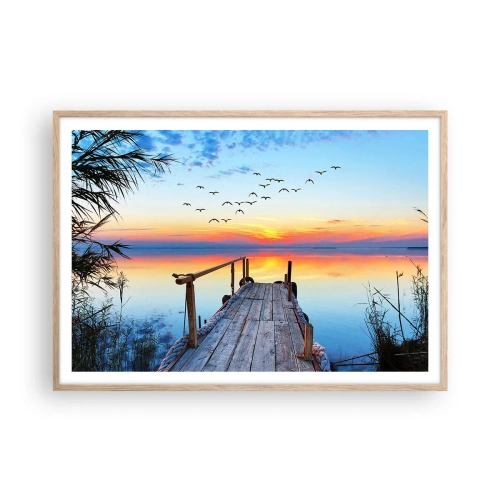 Affisch i ram av ljusek - Dags att vända hem... - 100x70 cm