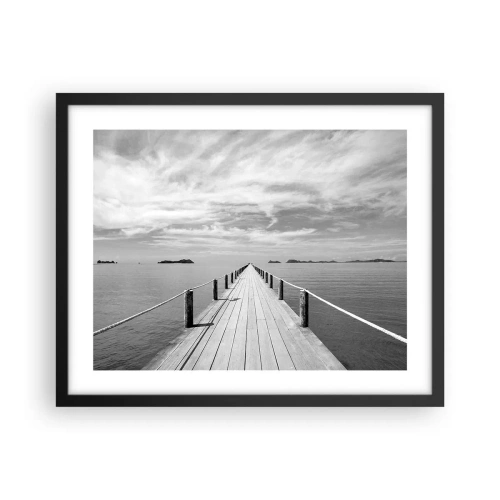 Affisch i svart ram - Kanske en resa... - 50x40 cm