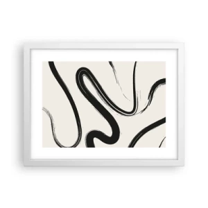 Affisch i vit ram - Svart och vit elegans - 40x30 cm