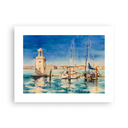 Affisch - Solig lagun - 40x30 cm