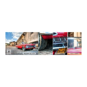 Provbit av självhäftande fototapet Deluxe Sticker - Kubansk stämning - Bil, Bil, Kuba - 100x30 cm