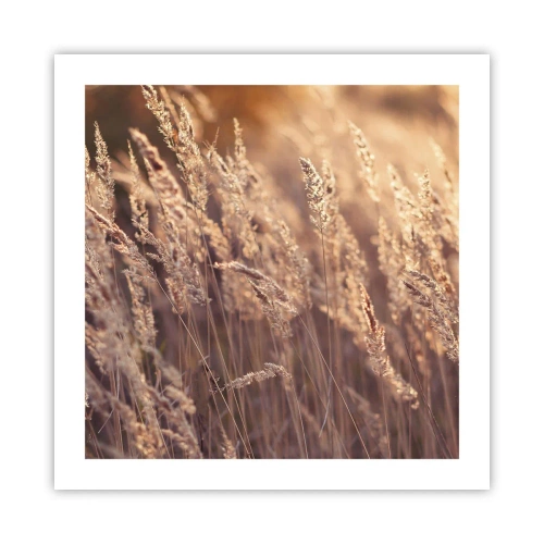 Affisch - Redo att välkomna hösten - 50x50 cm