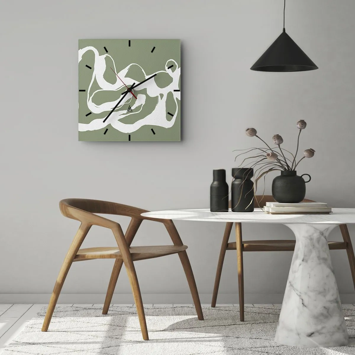 Väggklocka - Klocka på glas - Rymdens kallelse - 30x30 cm