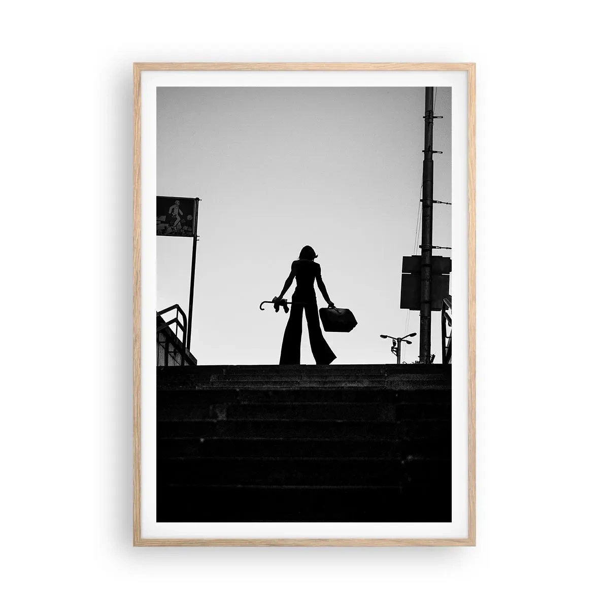 Affisch i ram av ljusek - Stadsvandring - 70x100 cm