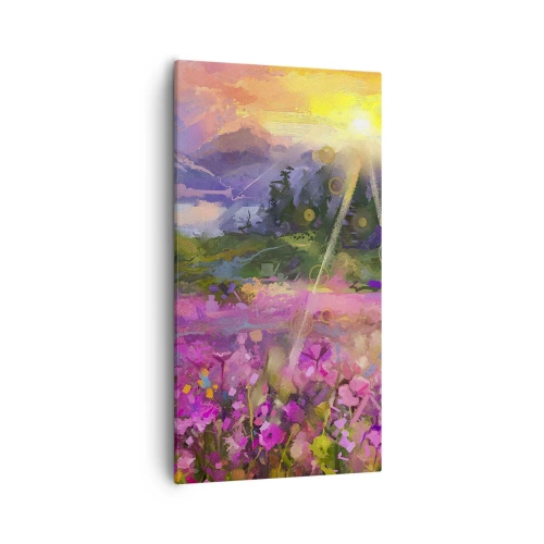 Canvastavla - Bild på duk - I dalen under solens beskydd - 55x100 cm