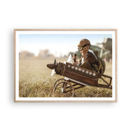 Affisch i ram av ljusek - Stort mot drömmarna - 100x70 cm