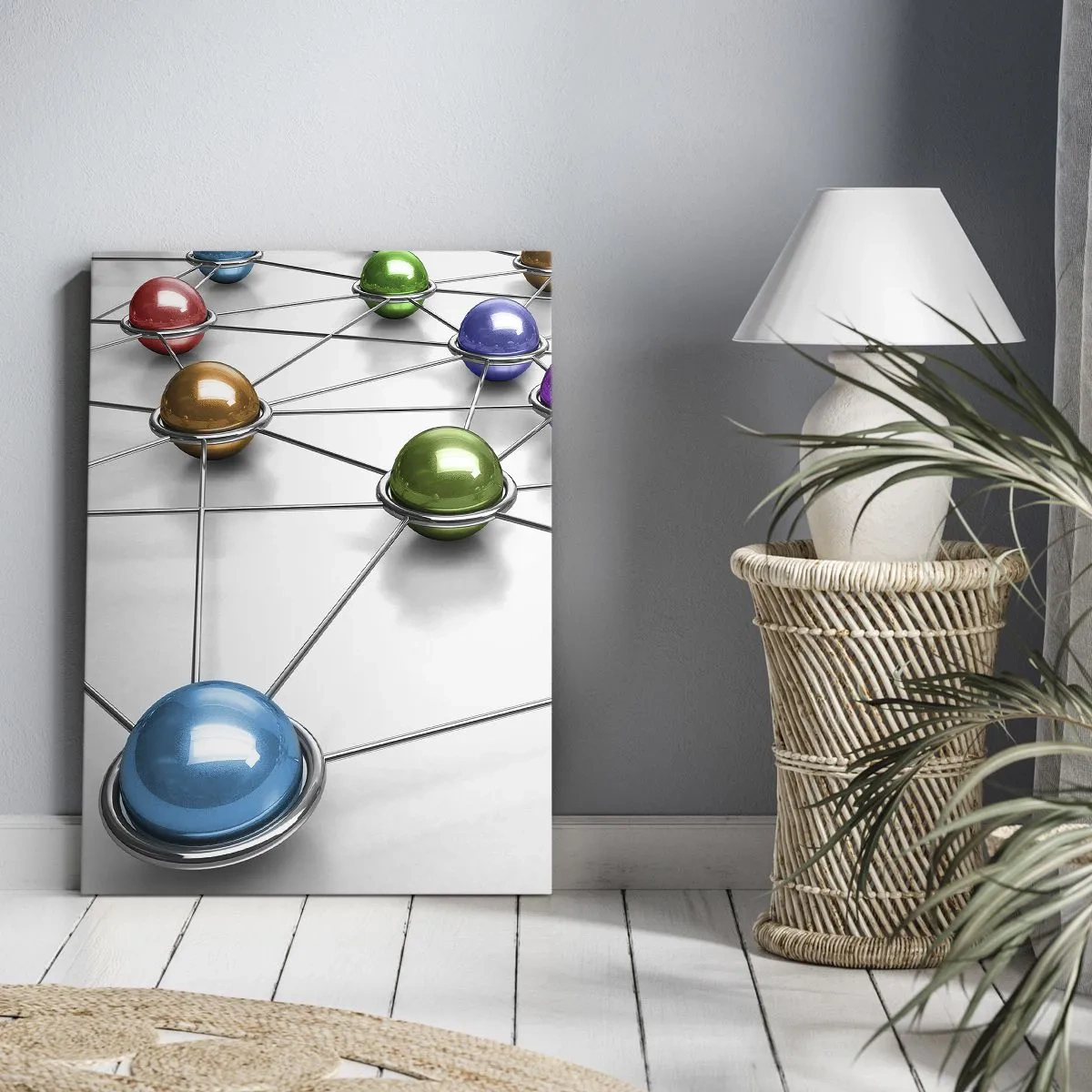 Canvastavla - Bild på duk - Rymdens spindelnät - 55x100 cm