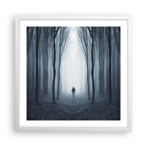 Affisch i vit ram - Och allt är enkelt och klart - 50x50 cm