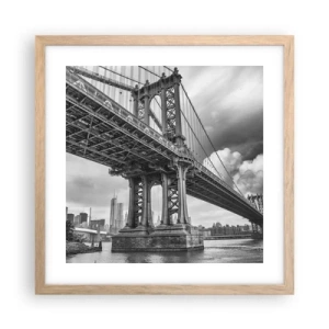 Affisch i ram av ljusek - Till stadens hjärta - 40x40 cm