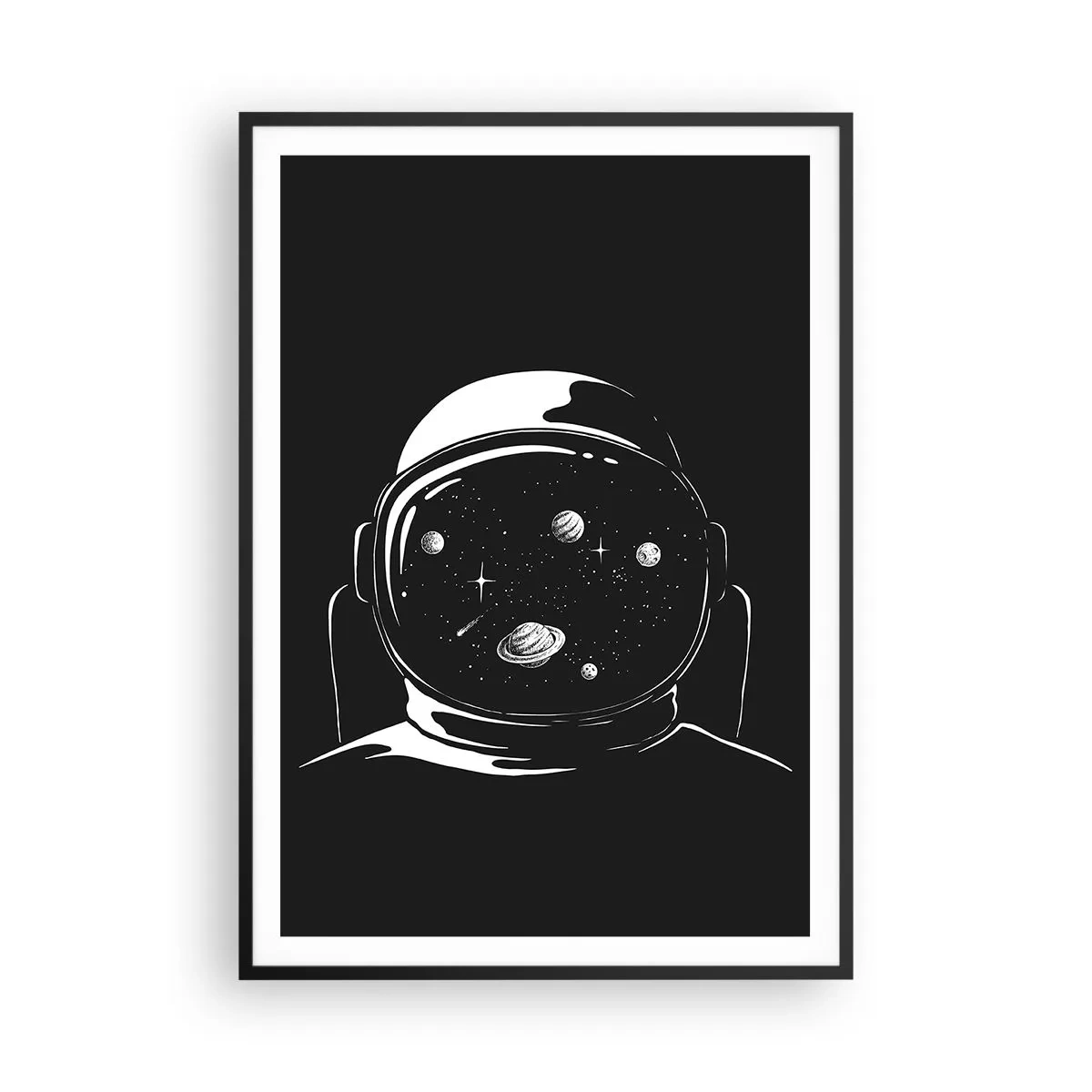 Affisch i svart ram - Fin utsikt - 70x100 cm