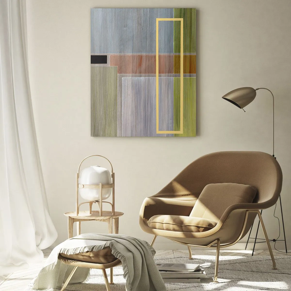 Glastavla - Bild på glas - Rakt och lugnt - 50x70 cm