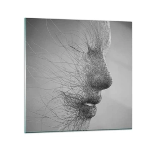 Glastavla - Bild på glas - Vindens ande - 70x70 cm