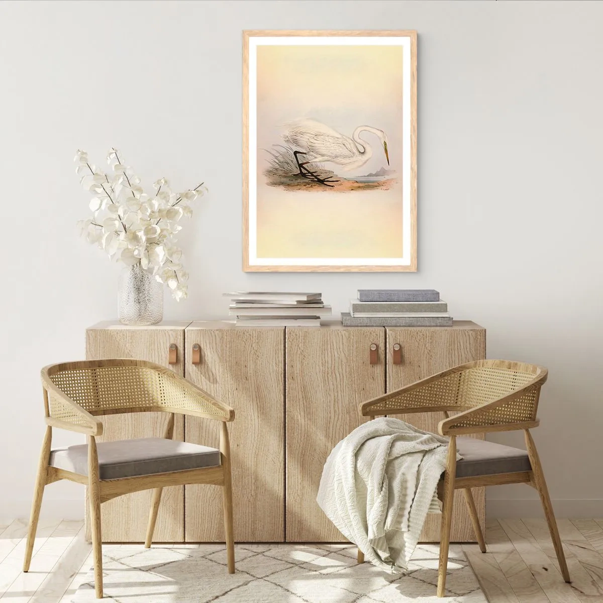 Affisch i ram av ljusek - En dam i vassen - 30x40 cm