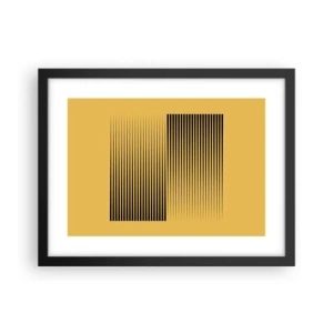 Affisch i svart ram - Motsatsernas kvadrat - 40x30 cm