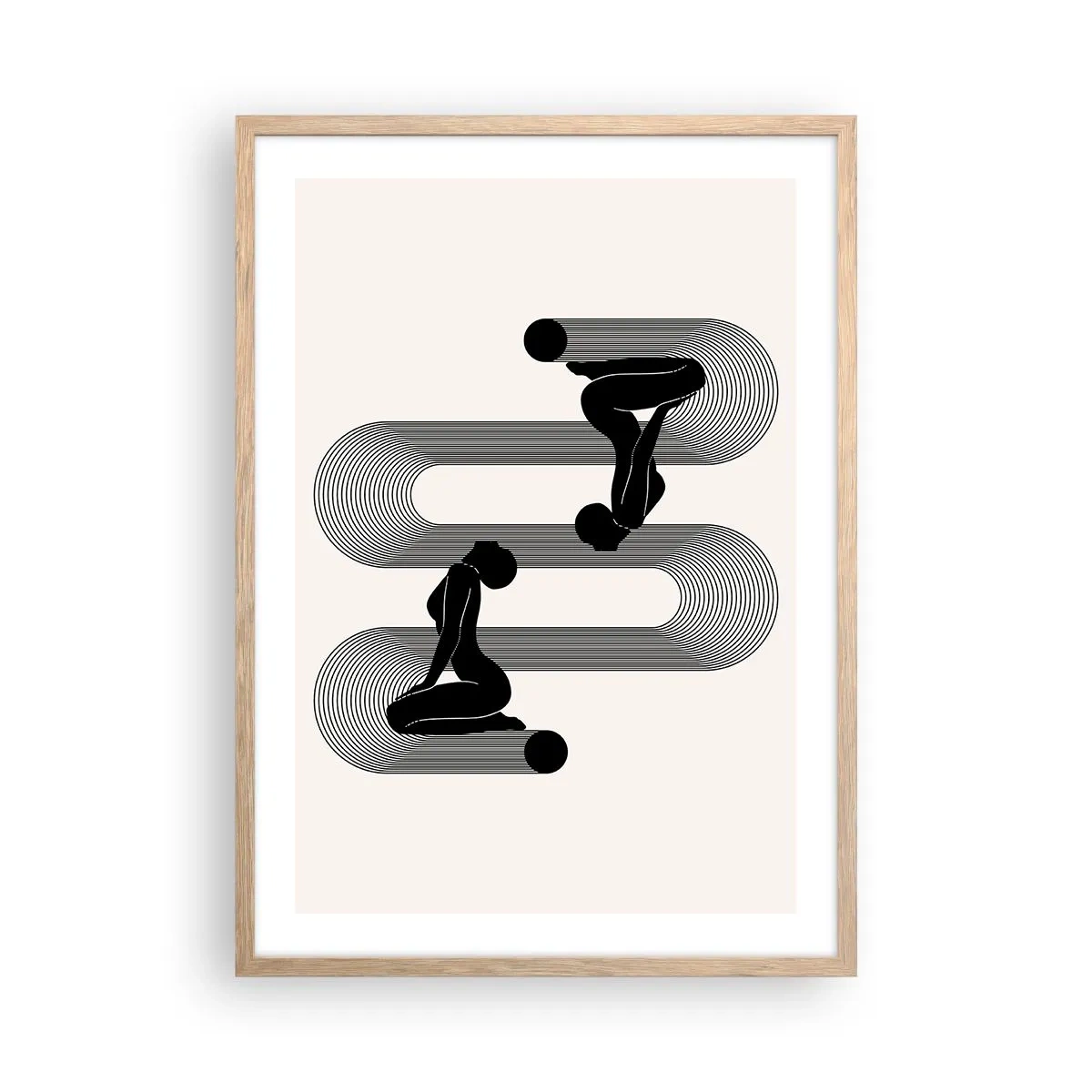 Affisch i ram av ljusek - Sensuell symmetri - 50x70 cm