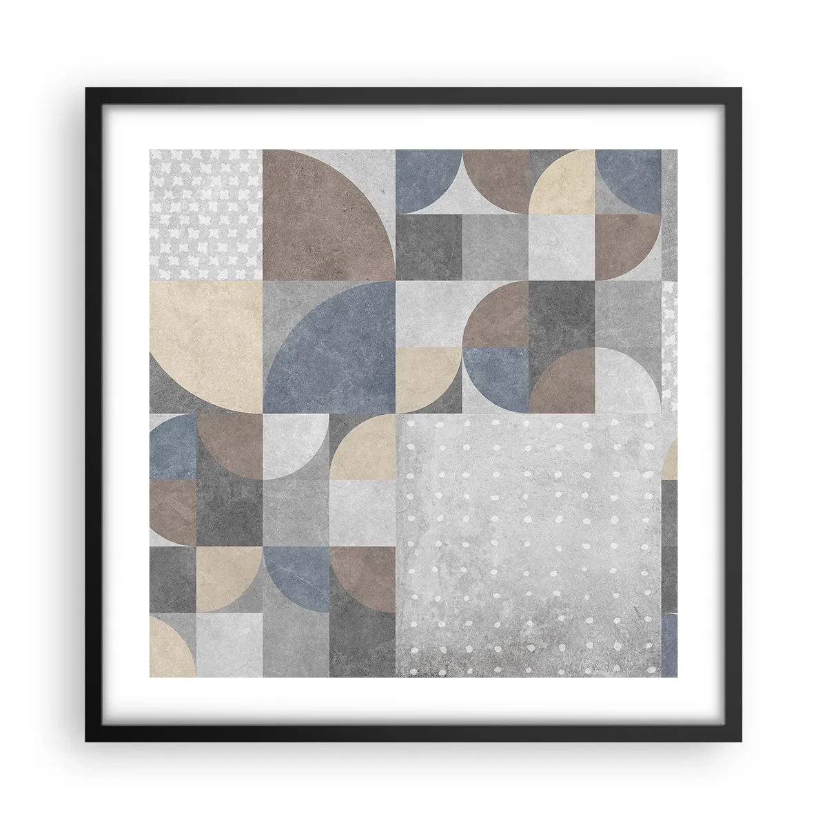 Affisch i svart ram - Keramisk fantasi - 50x50 cm