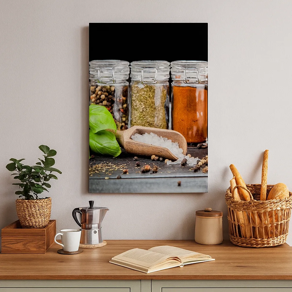 Canvastavla - Bild på duk - Så att livet har smak - 50x70 cm