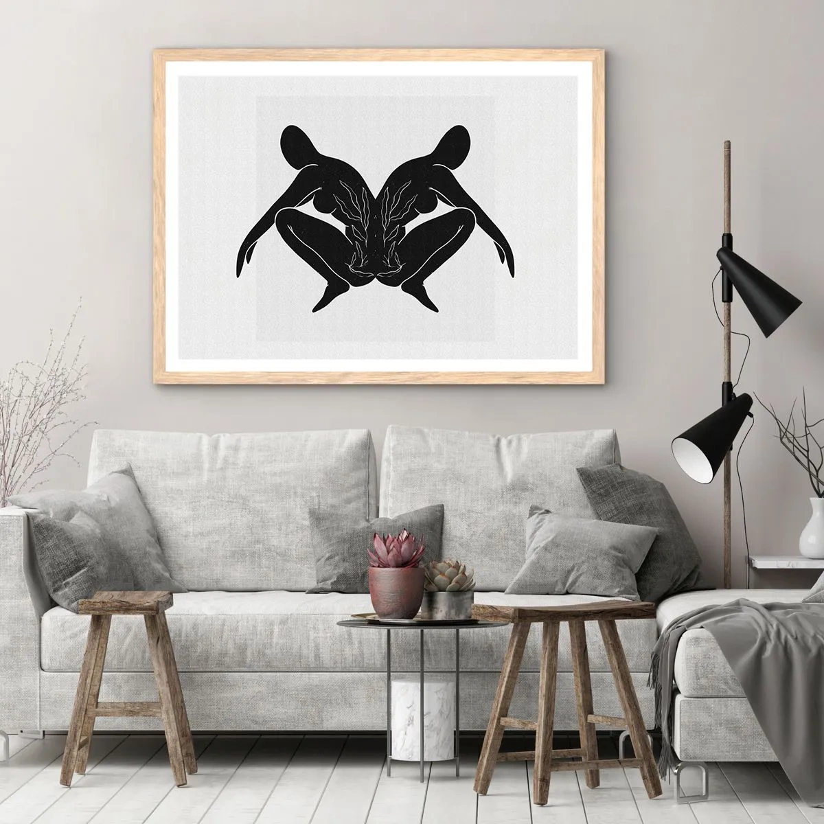 Affisch i ram av ljusek - En delad själ - 40x30 cm