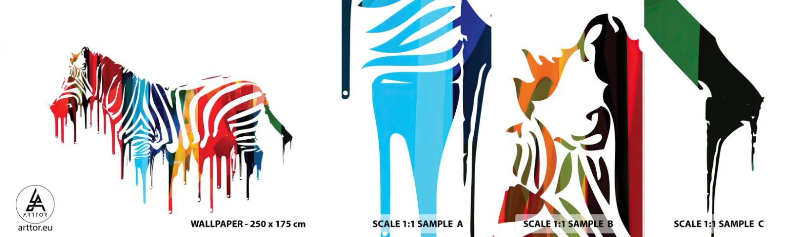 Fototapet Prov Standard Eco - Inte bara svart-vitt - Abstraktion, Revben, Grafik - 100x30 cm