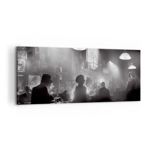 Canvastavla - Bild på duk - I en jazzig stämning - 100x40 cm