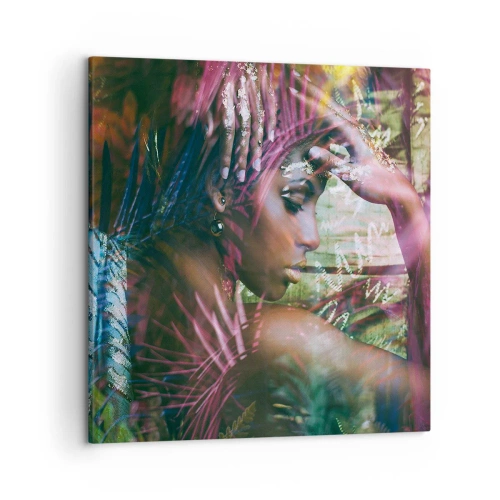 Canvastavla - Bild på duk - Moder Naturen i djungeln - 50x50 cm