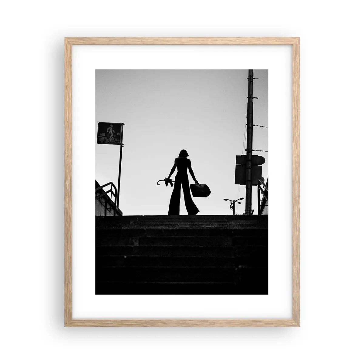 Affisch i ram av ljusek - Stadsvandring - 40x50 cm