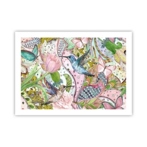 Affisch - Inbäddade i klätterväxter - 70x50 cm