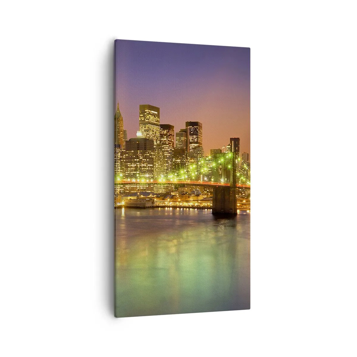 Canvastavla - Bild på duk - Ljuset slocknar aldrig här - 55x100 cm