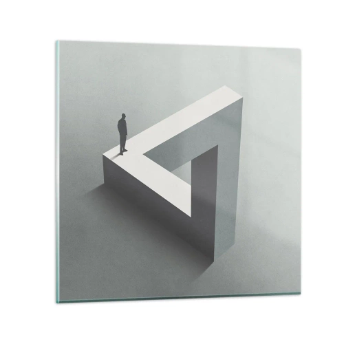 Glastavla - Bild på glas - Och ändå möjligt - 30x30 cm