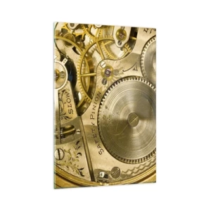 Glastavla - Bild på glas - Gå med tidens anda - 80x120 cm