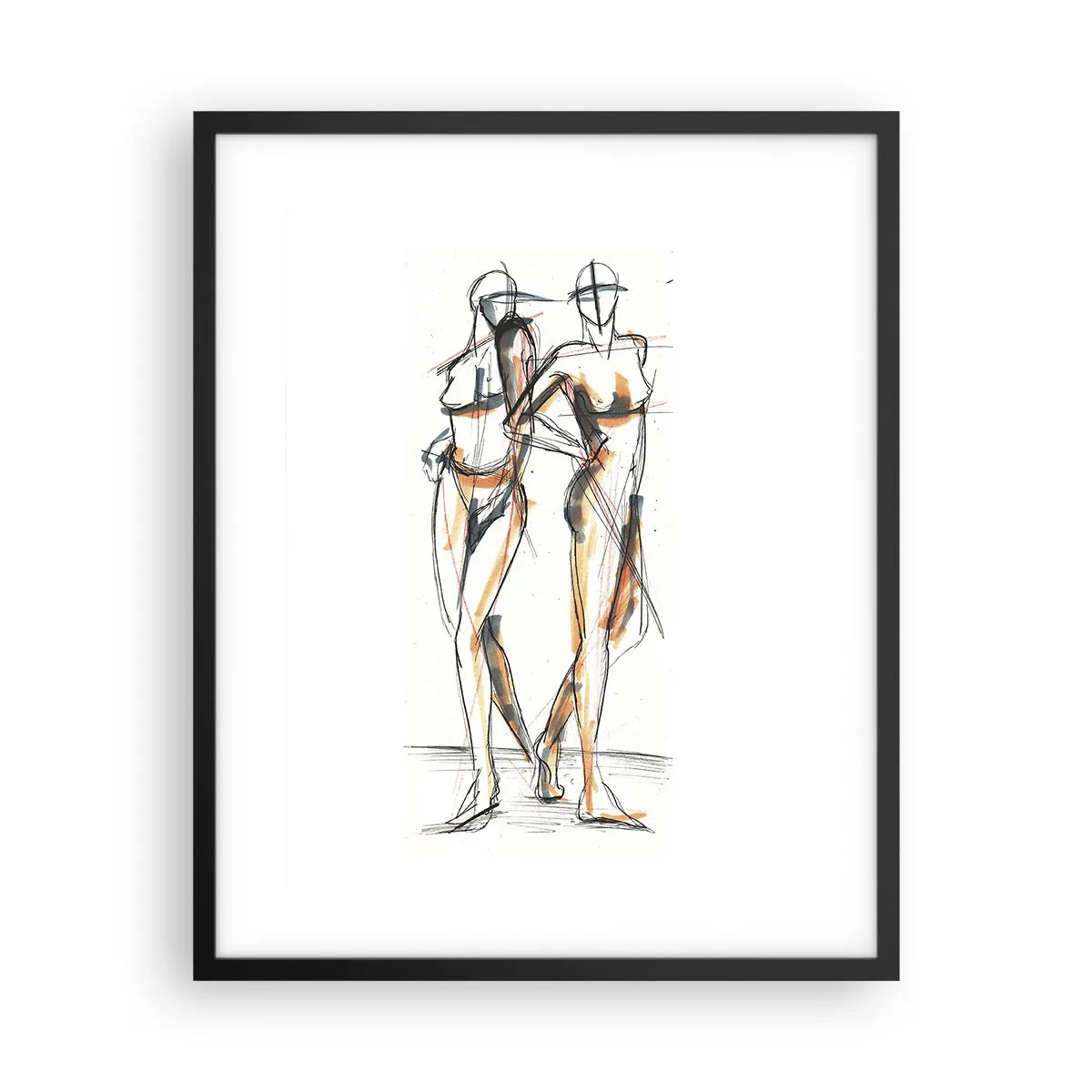 Affisch i svart ram - Charmens studie - 40x50 cm