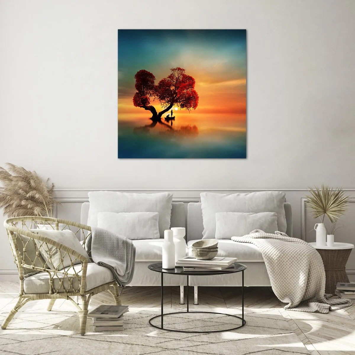 Glastavla - Bild på glas - Avlägsen tystnad - 60x60 cm