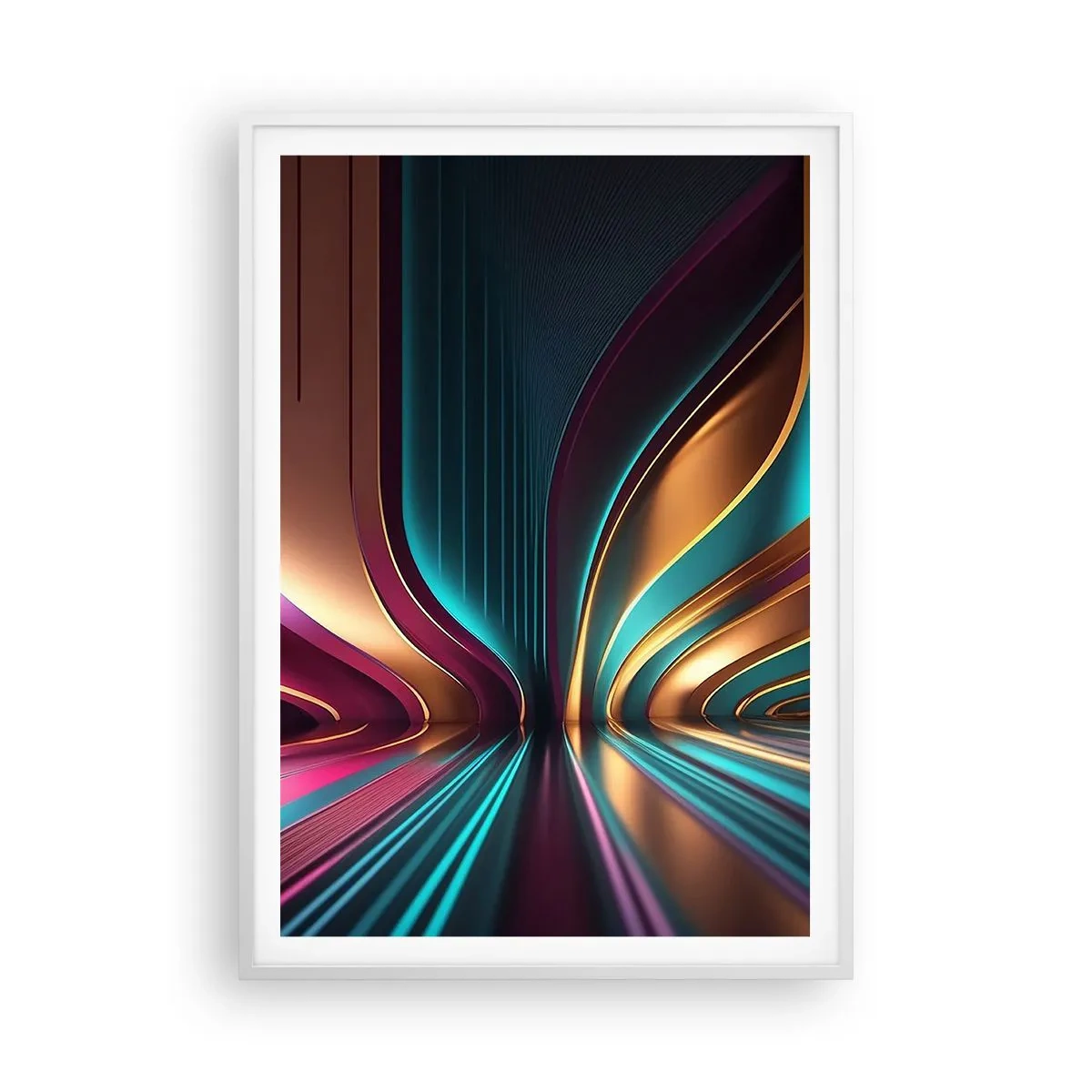 Affisch i vit ram - Ljusets arkitektur - 70x100 cm