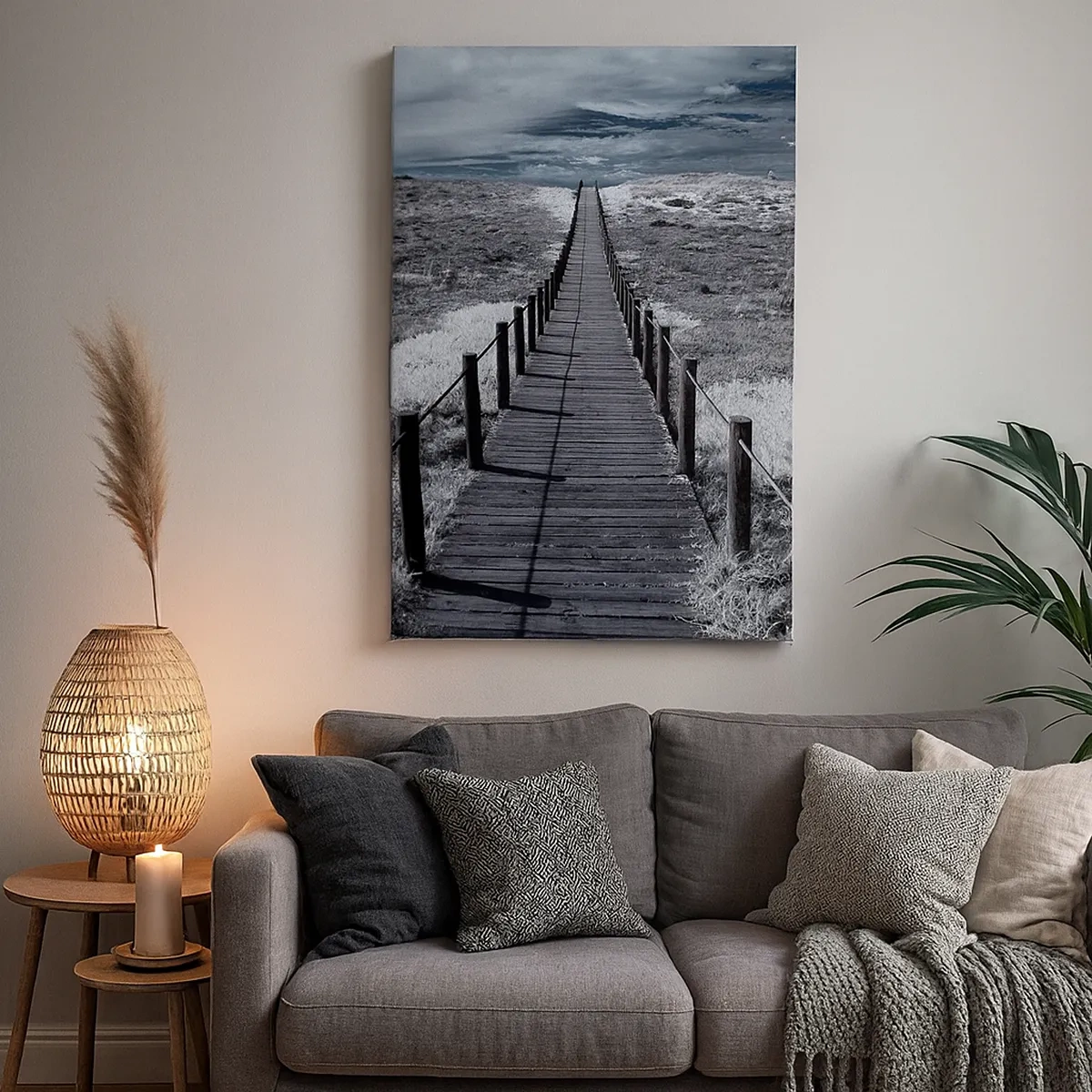 Canvastavla - Bild på duk - Precis vid kusten - 50x70 cm